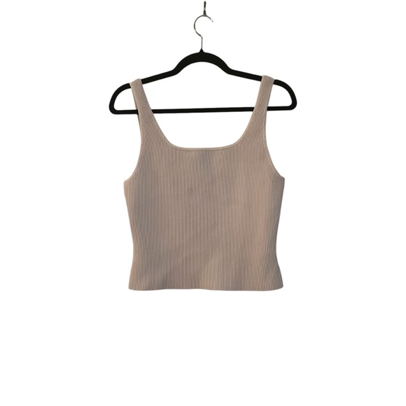 Baboon Women's White Ribbed Sleeveless Top Size L - Picture 1 of 3